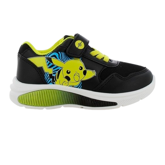 Pokémon Pikachu Børne Sneakers m. blink - Sort/gul - 25
