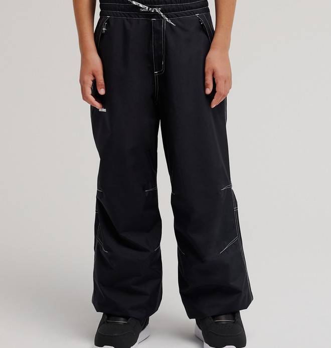 Trackstar Baggy 10K Boys 8-16 Black Technical Snow Pants