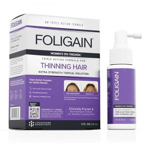 Foligain Foligain Intensive Targeted Hair Treatment for Thinning Hair with 10% Trioxidil for Women 6 Months