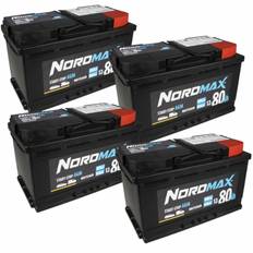 Batteripaket, 4 st Nordmax AGM-batteri, 80Ah / 12V