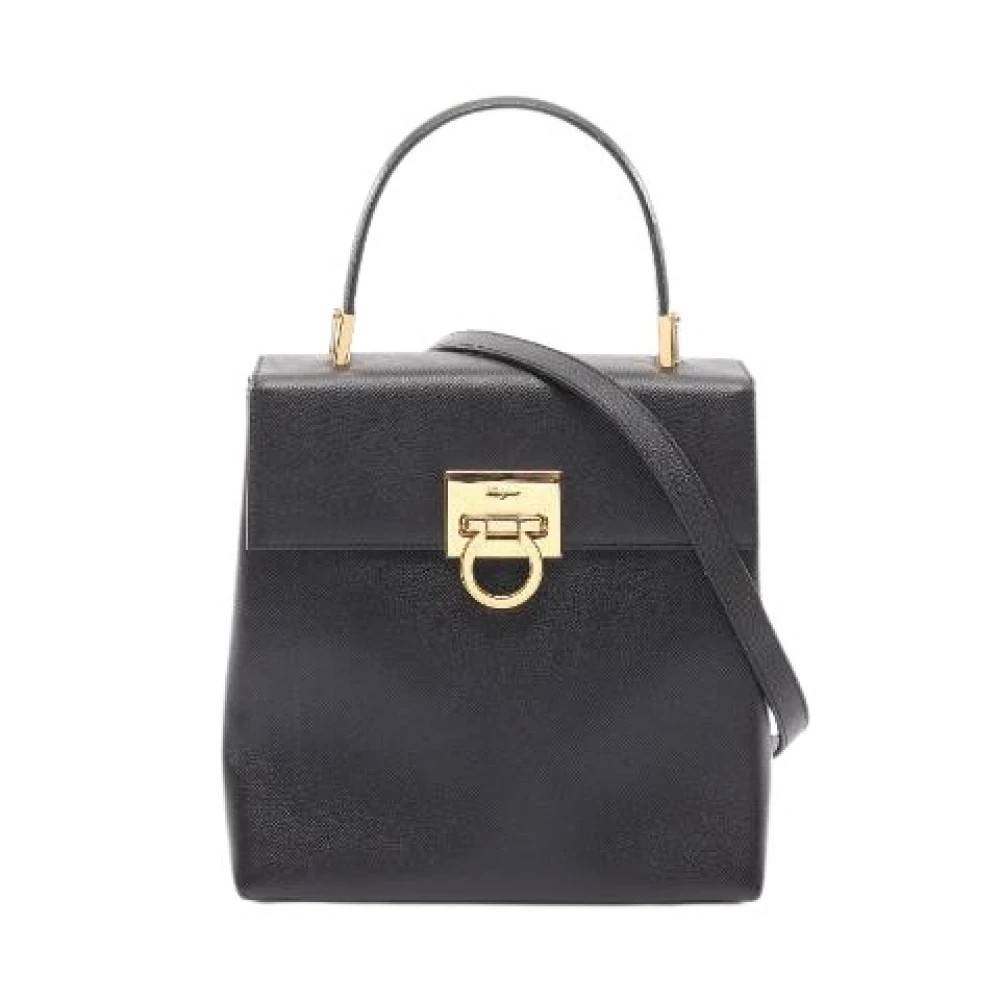 Salvatore Ferragamo Pre-owned - Pre-owned Gancini Läder Handväska Vintage - Dam - ONE Size - Läder