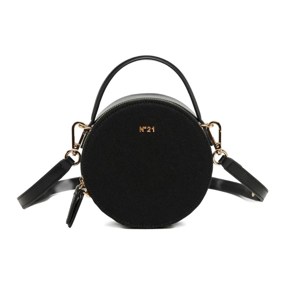 N21 Round Mini Shoulder Bag - Tasker - Dame - Sort - ONE SIZE - Uld