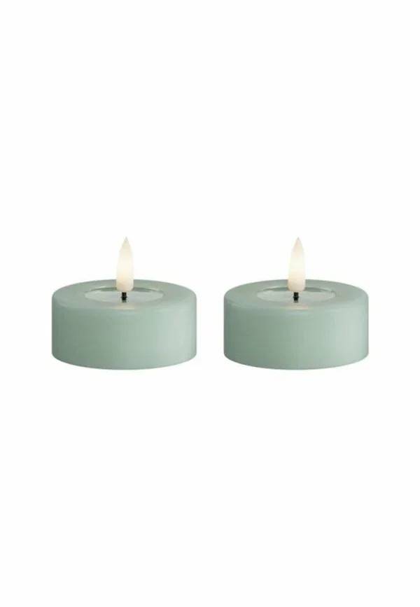 LED Värmeljus 6x4,5 Sage Green 2-p