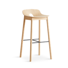 WOUD - Mono bar stool - White pigmented oak