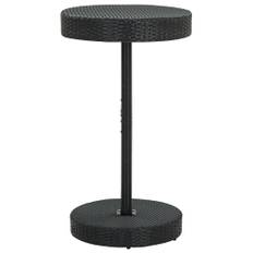 Loungesidebord 60,5 x 106 cm Polyrattan Sort