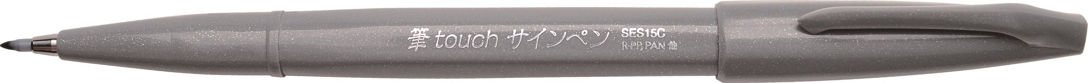 Pentel Brush Sign Pen Fineliner Grå