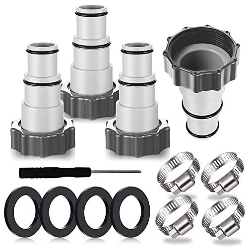 4 st poolslangadapter, pooladapter, adapter för Intex pool, slangadapter för pump, anslutning för Ø 32 och 38 mm poolslang