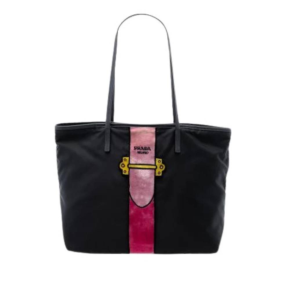 Prada Vintage Pre-owned Nylon Tote Bag - Vintage - Dame - Sort - ONE SIZE - Nylon