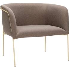 Hübsch Eyrie Lounge Chair Brown Brun/gul Str 89x58xh78cm - Loungestole hos Magasin