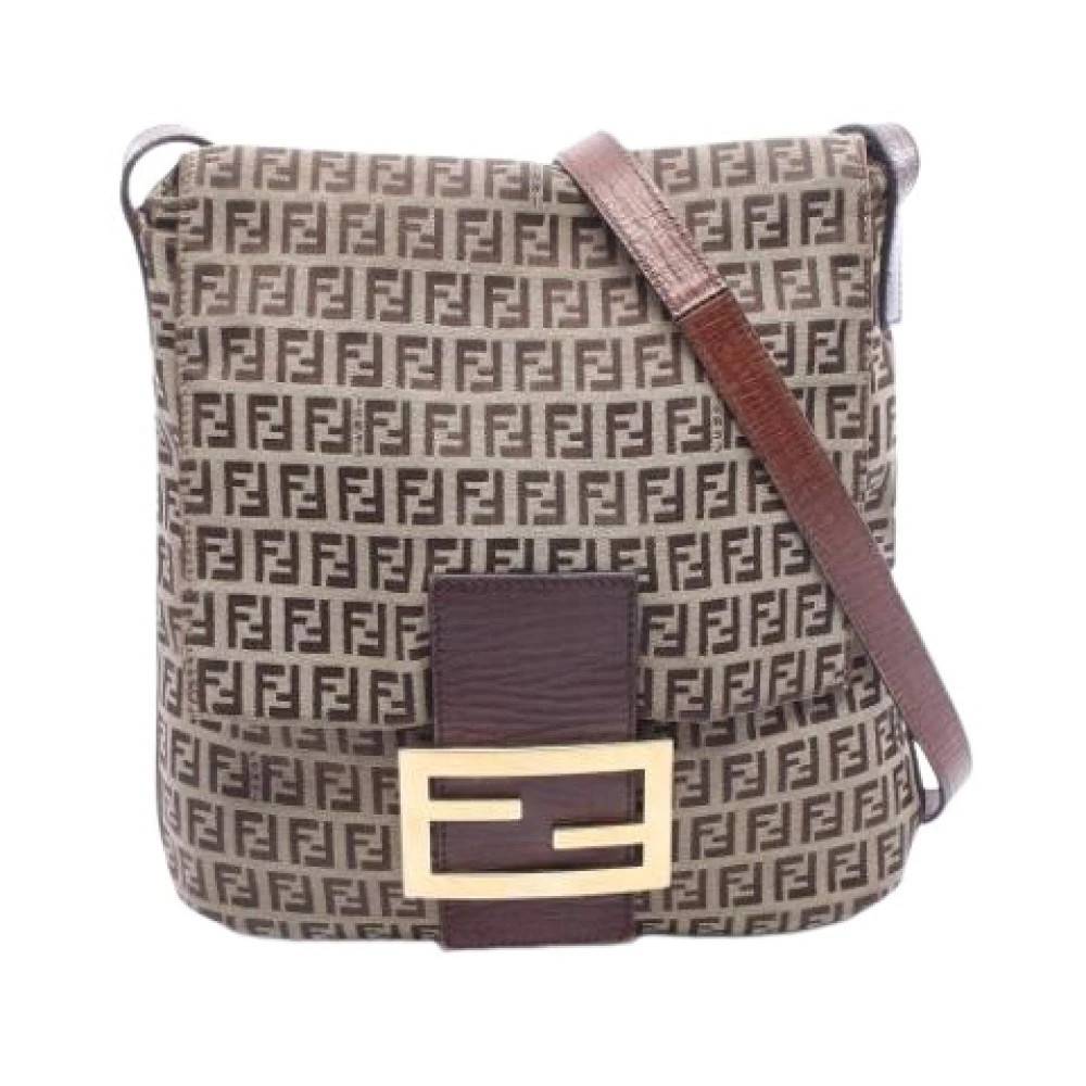 Fendi Vintage Pre-owned Vintage Canvas Skuldertaske - Vintage - Dame - Brun - ONE SIZE - Uld