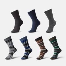 IQ SOX BAMBUS STRØMPER BRUN STRIPED EDITION