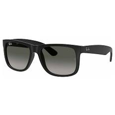 Ray-Ban Unisex Justin Sonnenbrille, Schwarz (Gestell: Schwarz, Gläser: Grau Verlauf 601/8g), Medium (Herstellergröße: 51) EU