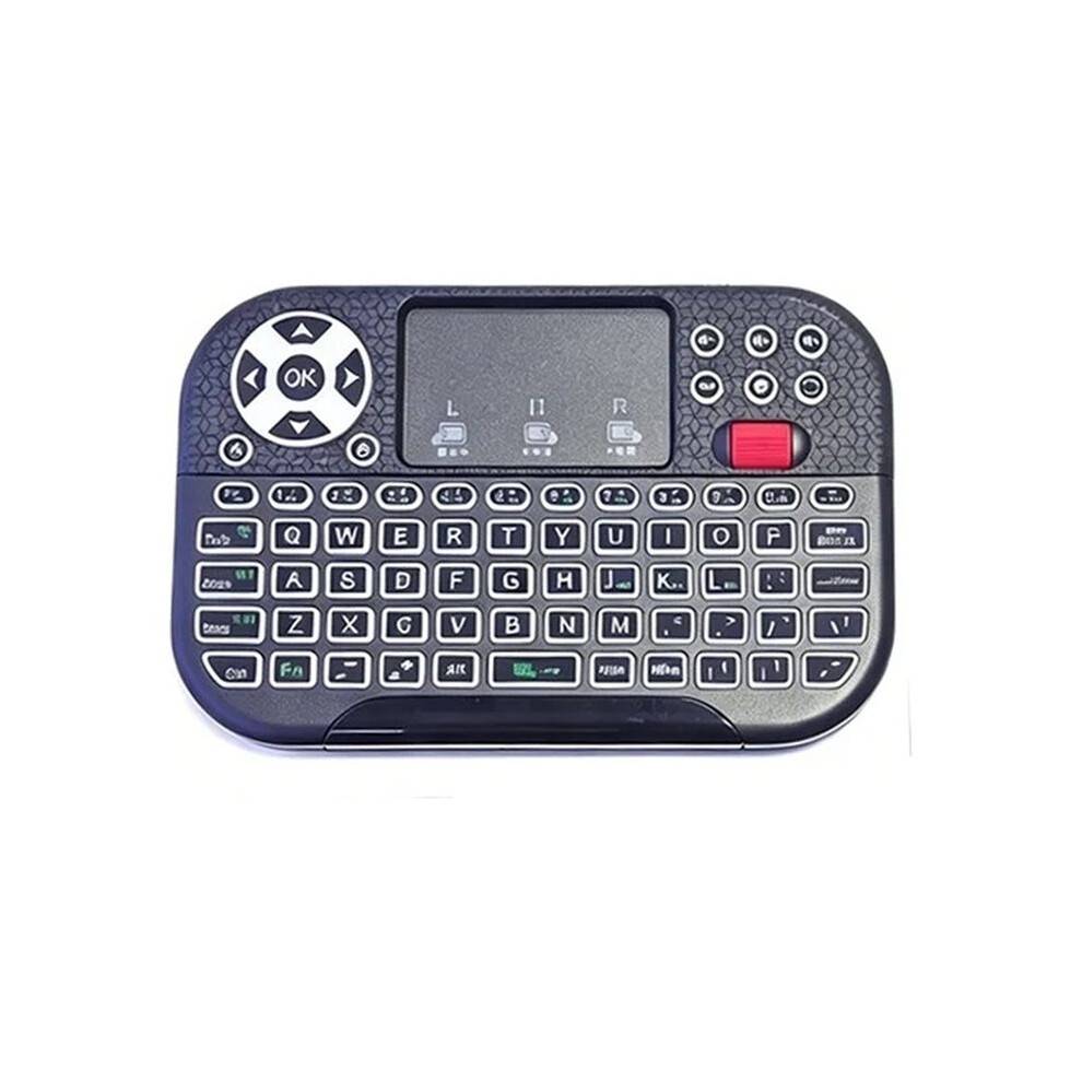 Wireless Keyboard with Scroll Wheel Touchpad 7 Color Backlit BT 2.4G Dual Mode Air Mouse Remote for PC TV Box