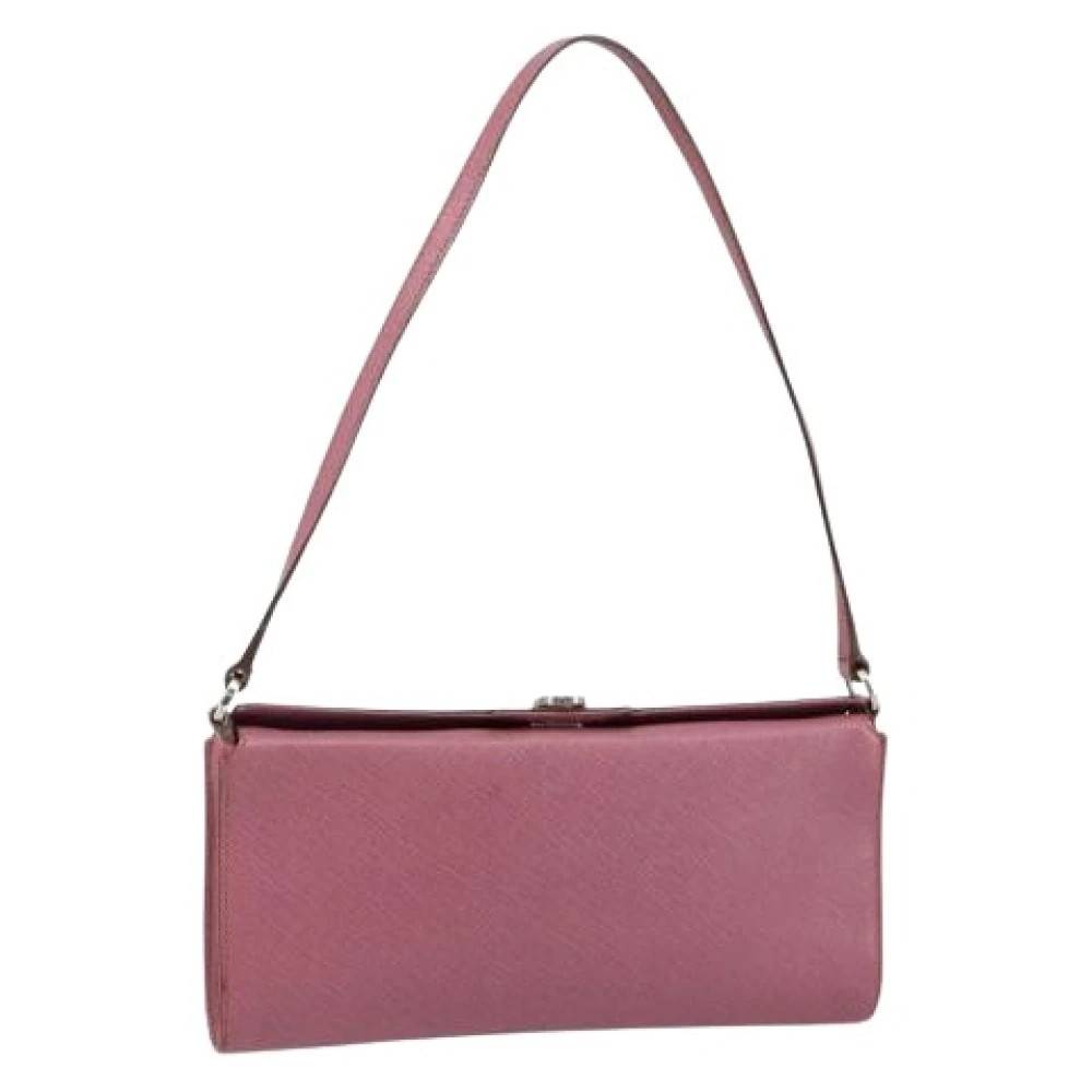 Salvatore Ferragamo Pre-owned Pre-owned Skuldertaske - Vintage - Dame - Lyserød - ONE SIZE - Uld