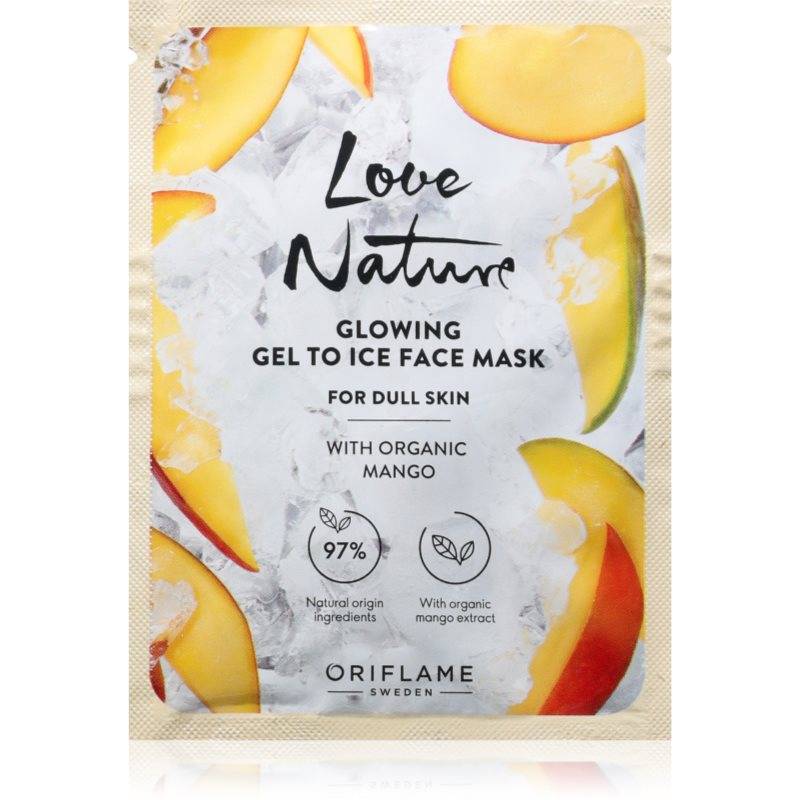 Oriflame Love Nature Gel To Ice Organic Mango Blekande ansiktsmask 10 ml