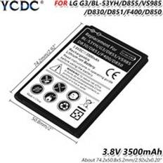 3.85v 3500 mah li-po bl -51yf batteri för byte av lg g4 h818 h815 h812 h811 g3 g5 v10 v20 h818 h968 f800 d855 d852 d851 - För lg g3