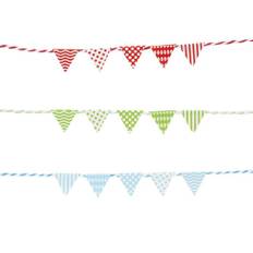 Miniatyr Banderoll - Banner Med Vimplar 20 cm - 3 st