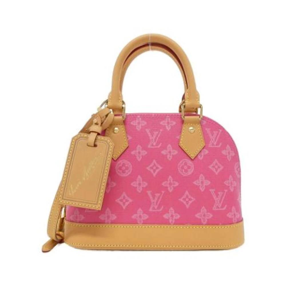 Louis Vuitton Vintage Pre-owned Monogram Mini Håndtaske - Vintage - Dame - Lyserød - ONE SIZE - Uld