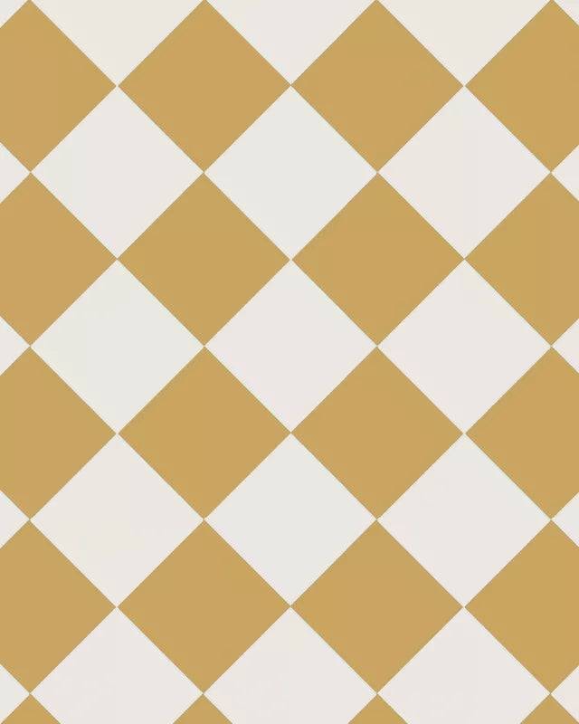 Klinker - Schackrutigt 15 x 15 cm ockragul/vit