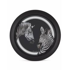 Dolce & Gabbana - zebramönstrad tallrik - unisex - aluminium - one size - Svart