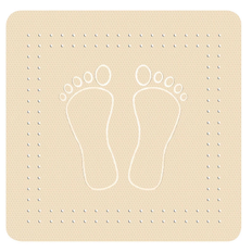Halkmatta dusch, Foot 55x55 sandbeige