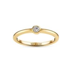 Sif Jakobs Jewellery, Accessoarer , Dam, 52 MM, Guldpläterat silverring med zirkoner