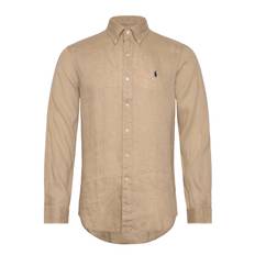 POLO RALPH LAUREN Custom Fit Linen Shirt Beige