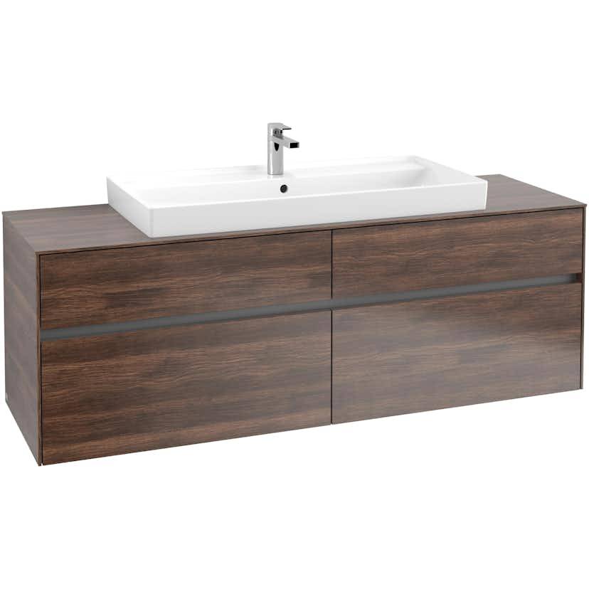 Tvättställsskåp Villeroy & Boch Collaro 160 cm med 4 Lådor för Ovanpåliggande Skåpstvättställ