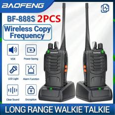 2Pcs Baofeng BF-888S Walkie Talkie Wireless Frequency Long Range Portable UHF 400-470MHz Ham Two Way Radio For Camping Hotel