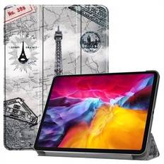 Mönsterutskrift Tri-fold Stand PU Läder Tablet Cover Smart Fodral med pennfack för Apple iPad Pro  (2021)