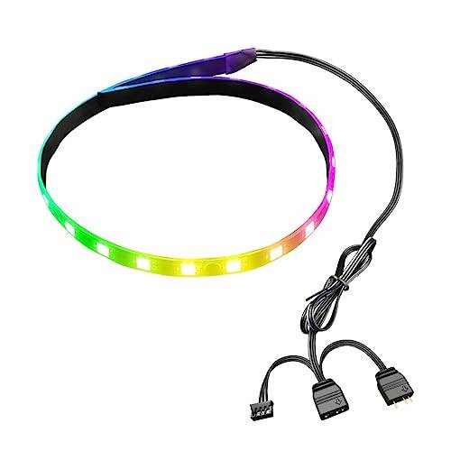 PC RGB LED Strip Light, 15,7 Tum Magnetisk LED Strip, med 5V RGB LED-huvuden, Kompatibel med ASUS Aura, MSI Mystic Light, ASROCK Aura RGB LED, Gigabyte RGB Funsion