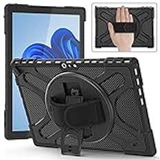 Tablett PC väska, fodral Full-Body ShocktoProof 360 ° Kickstand Robust skyddsväska Compatible with Microsoft Surface Pro 4/5/6/7/7 + Kompatibel med Type Tangentbord, Tablet Väska till Surface Pro 4/5/