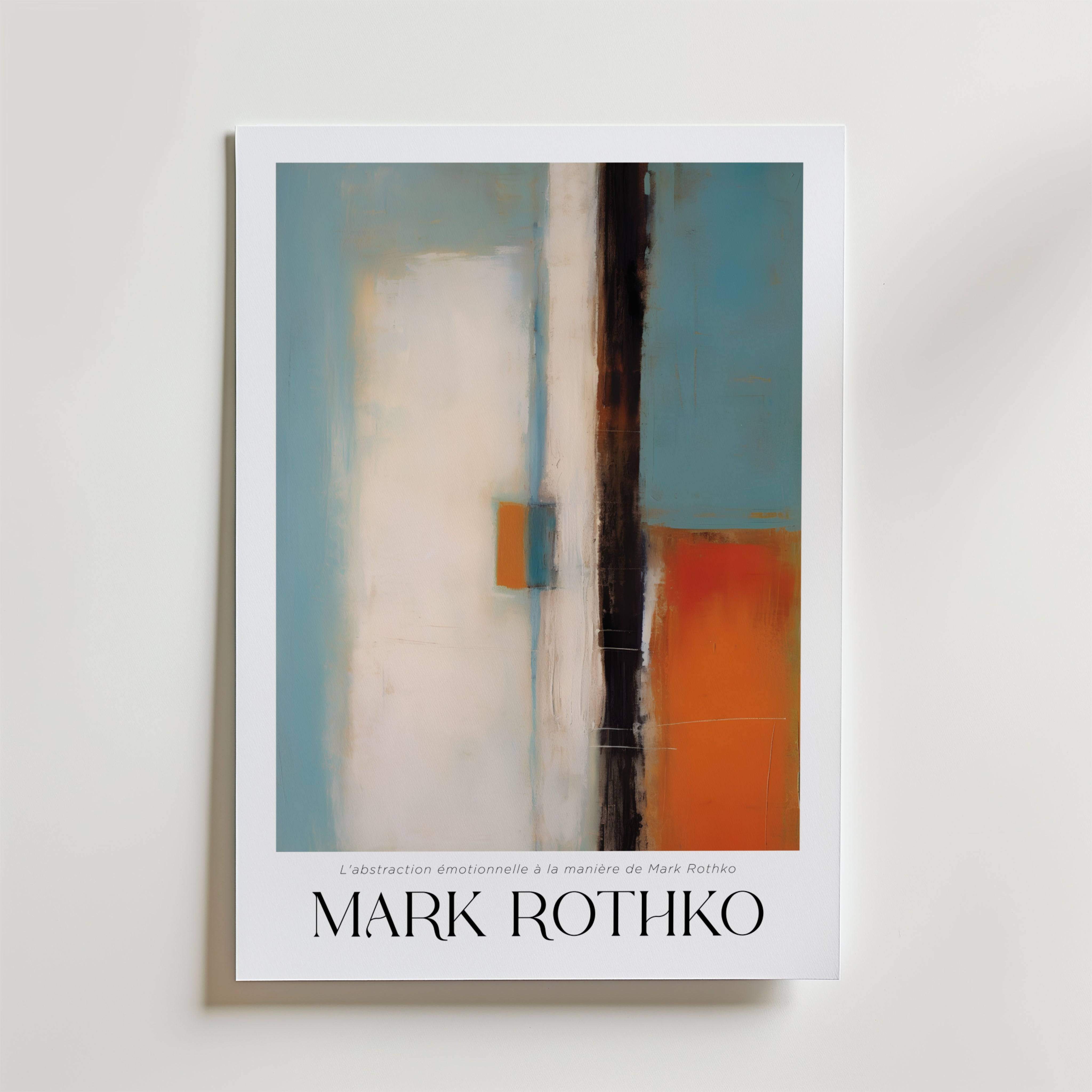 Echo Across Pale Blue Mark Rothko Poster - Premium Canvas 70x100 cm