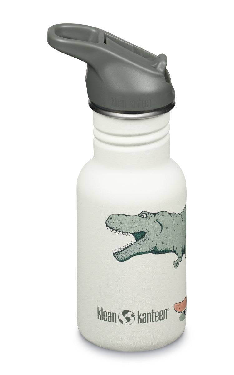 Klean Kanteen Kid Classic 355ml Dino Skate – Blå Barnflaska med Dinosaurier