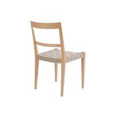 Bruno Mathsson Mi 401 Mimat Spisebordstol SH: 42 cm - Lakeret Bøg / Natur Linnegjord