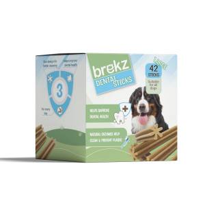 Brekz Dental Sticks  - Giant hundgodis. Förpackning: 4 förpackningar