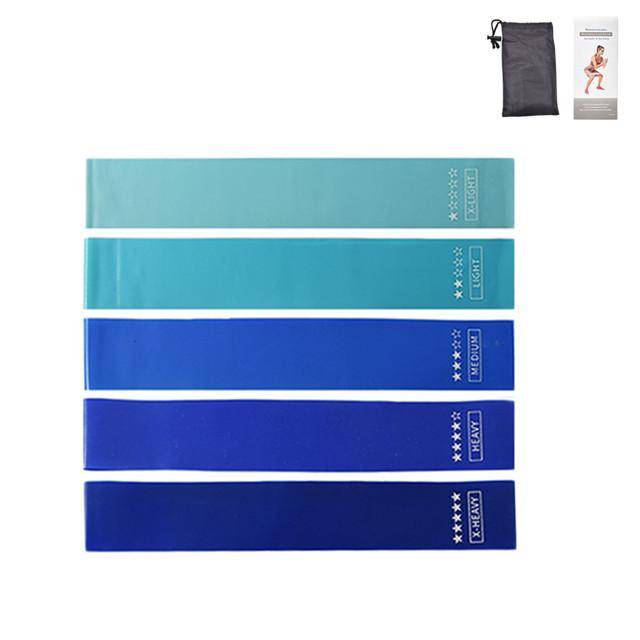 5Pcs Collection Yoga Resistance Bands Stretching TPE Loop Exercise Fitness Equipment Strength Training Body Pilates Strength Training 5 items