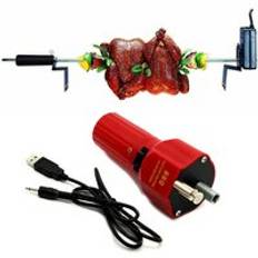 Grill grill motor grillfäste hållare utomhus picknick leveranser usb grill motor rotisserie rotator matlagningsverktyg kök gadget