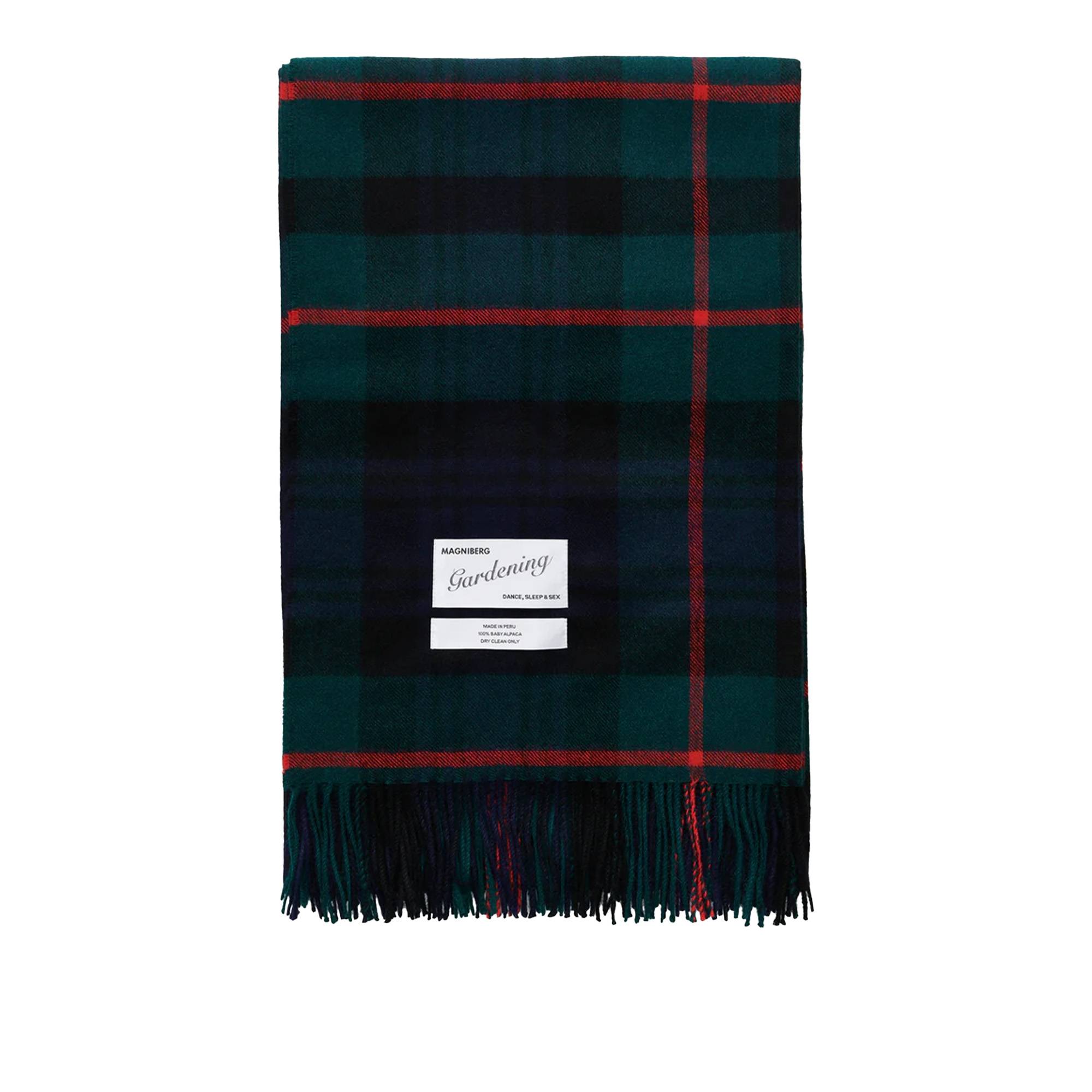 Magniberg - Queen Blanket - Machine Green Tartan - Plädar och filtar - Mönstrad - Textilmaterial