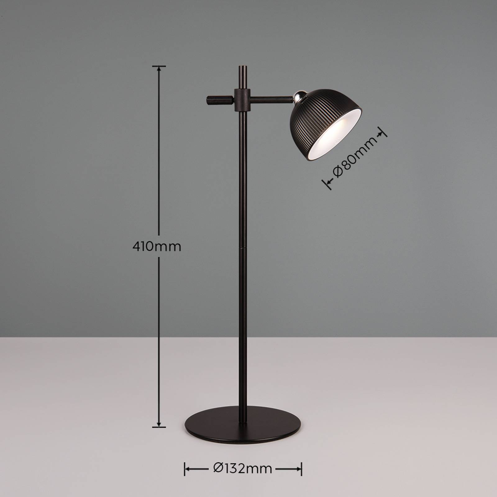 Reality Leuchten LED bordslampa Maxima, dimbar, Svart, Vardagsrum / matsal, Syntetmaterial, Modern, LED-bordslampa