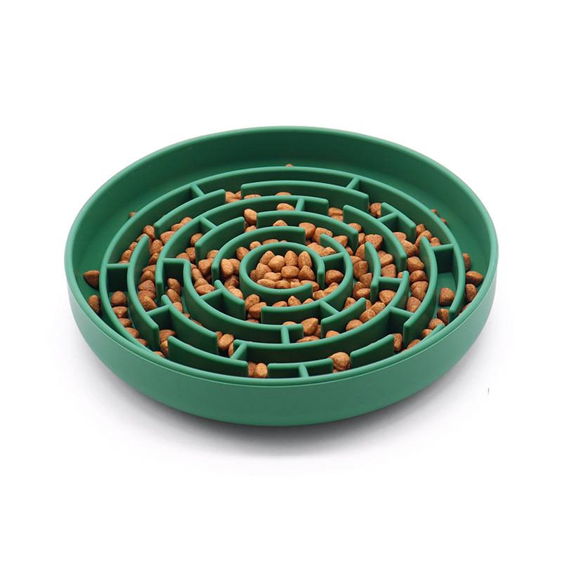 Silicone Pet Bowl Slow Feeder Dog Cat Non-Slip Anti Spill Anti Choke Bowl for Dogs Feeding Dish Portable Foldable Design