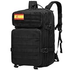 Delgeo Taktisk ryggsäck 25L/45 L, militär, stor kapacitet, vikbar vattentät ryggsäck för bergsklättring, vandring, camping och resor