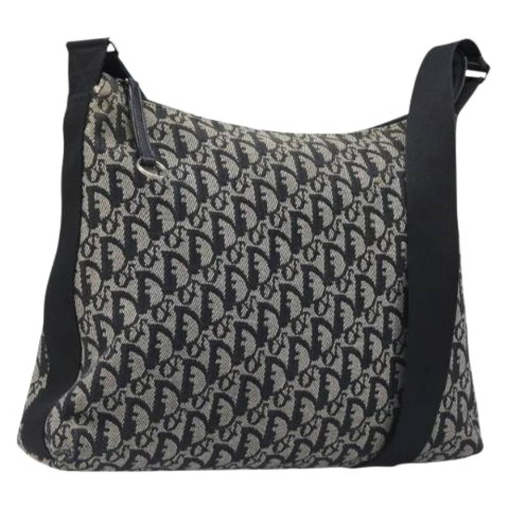 Dior Vintage Pre-owned Trotter Canvas Skuldertaske - Vintage - Dame - Sort - ONE SIZE - Uld