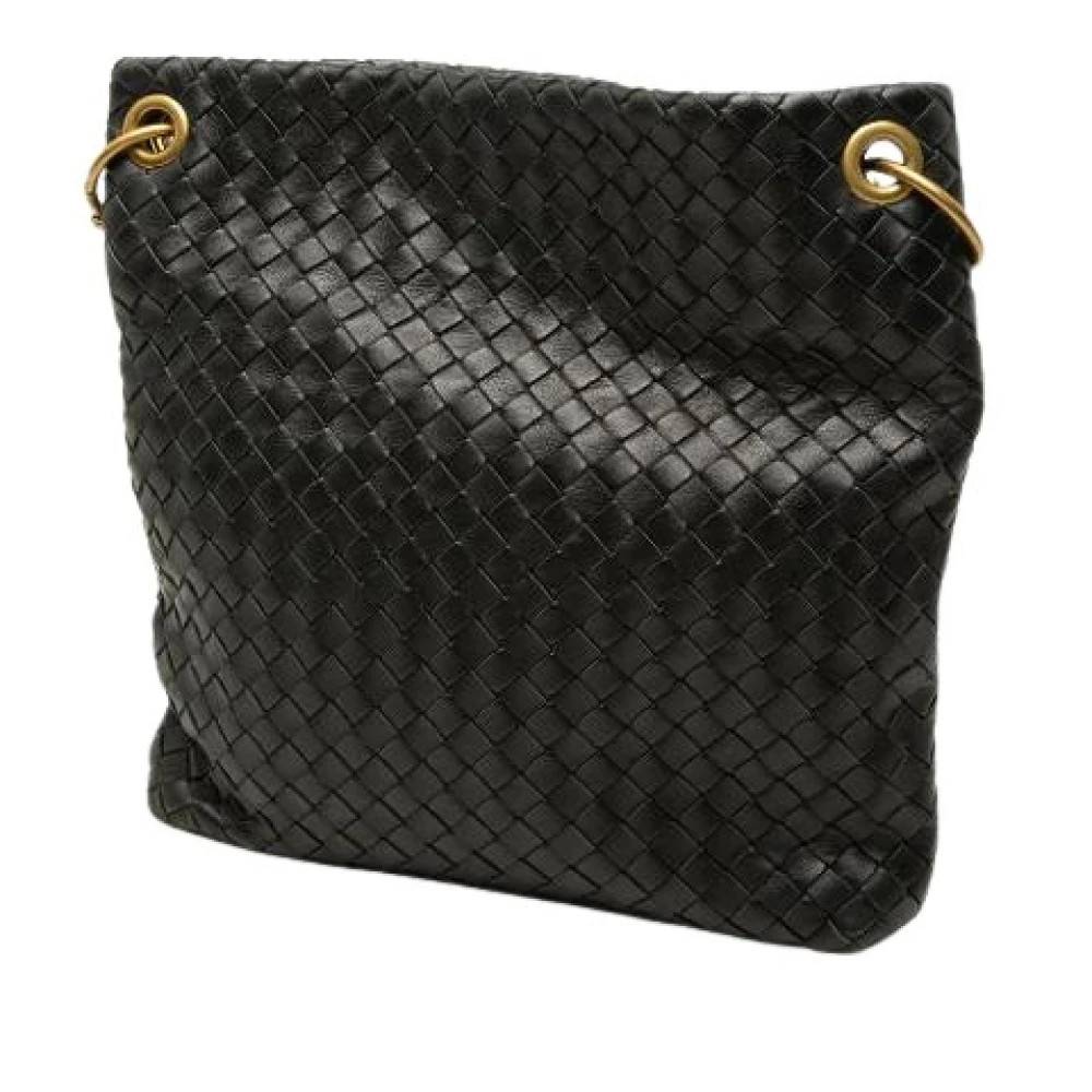 Bottega Veneta Vintage Pre-owned flettet læder crossbody taske - Vintage - Dame - Sort - ONE SIZE - Læder