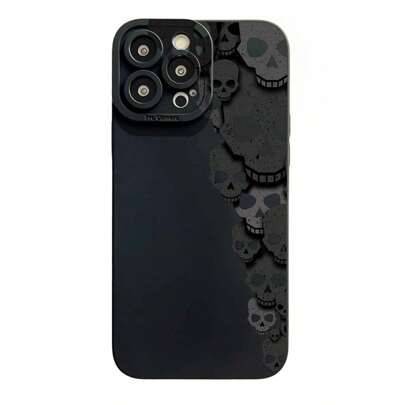 1 st. skelettsäkert sidokameraskal, stötsäkert telefonskal, kompatibelt med Apple, /kompatibelt med Galaxy, kompatibelt med Infinix, kompatibelt med R - Svart (Multi-size)