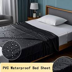 Vuxen Vattentät Spel Vinyl Madrassöverdrag Plast Full Queen King Bed PVC Lakan Förhindra att gamla människor eller barn väter sängen Urinkudde Oljetät - Svart (Multi-size)