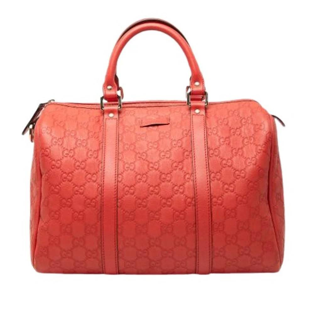 Gucci Vintage Pre-owned Boston Bag - Vintage - Dame - Orange - ONE SIZE - Læder