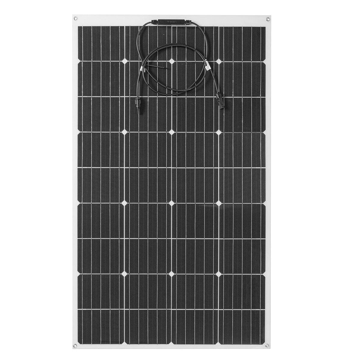 130W 18V Högflexibel Monokristallin Solpanel Anslutare Bil Båt Camping