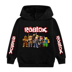 Roblox Hoodie för barn Ytterkläder Tröja svart black 160cm