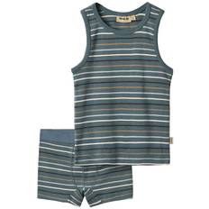 Wheat Undertøj - Undertrøje/Boxershorts - Lui - Blue Multi Strip - Wheat - 6 år (116) - Undertøj